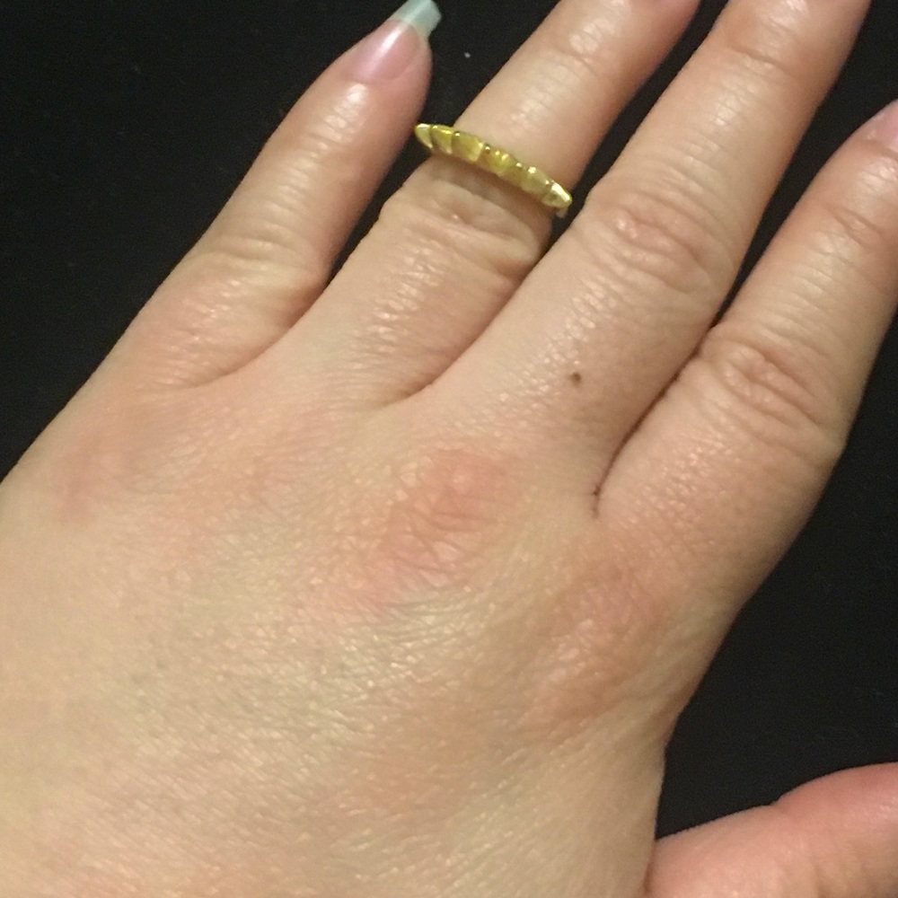 Gold Dainty Spiky Knuckle Midi Ring